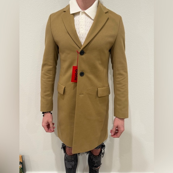 HUGO Other - HUGO RED LABEL/HUGO BOSS FASHIONS MIGOR CAMEL WO/CASH TOPCOAT Retail $595.0